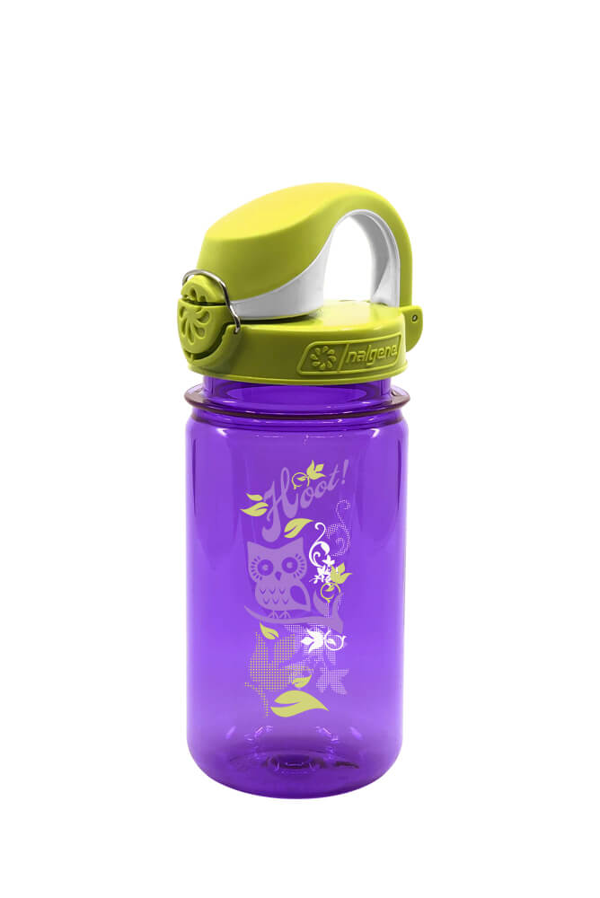 Nalgene product view: 12oz On-The-Fly Kids Lock-Top Bottle with Graphics R8 — 12oz On-The-Fly Kids Lock-Top Bottle with Graphics