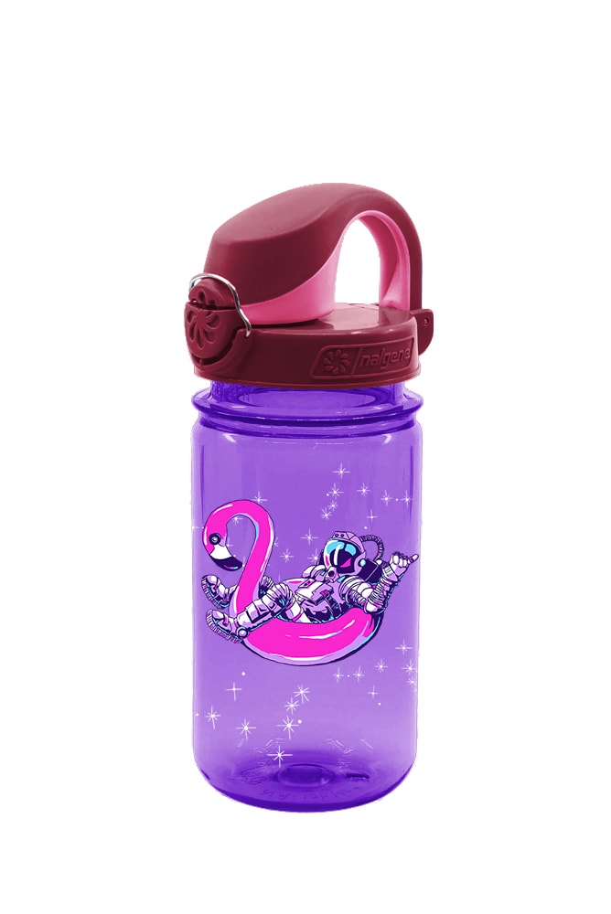 Nalgene product detail: 12oz On-The-Fly Kids Lock-Top Bottle with Graphics J8 — 12oz On-The-Fly Kids Lock-Top Bottle with Graphics