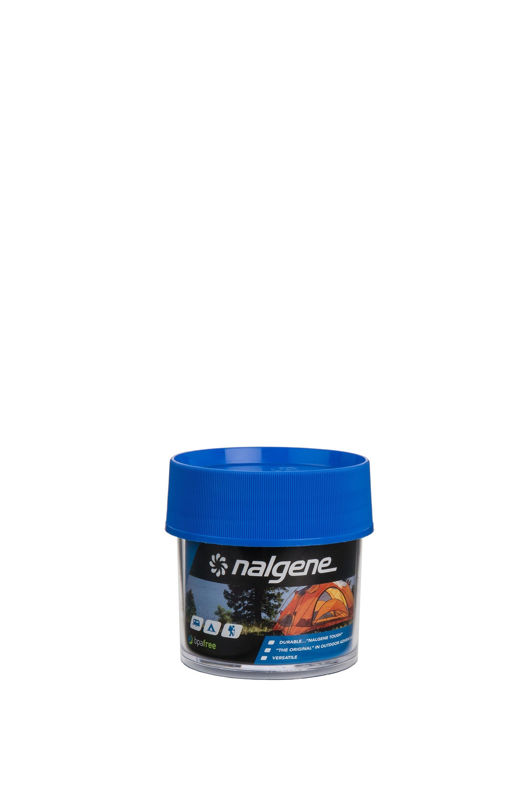 Nalgene product view: 4oz Storage Jar – Blue Lid F2 — 4oz Storage Jar – Blue Lid