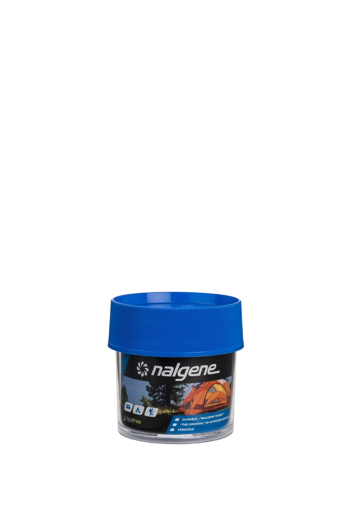 Nalgene product view: 4oz Storage Jar – Blue Lid F2 — 4oz Storage Jar – Blue Lid