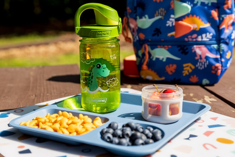 Nalgene product detail: 12oz On-The-Fly Kids Lock-Top Bottle with Graphics J8 — 12oz On-The-Fly Kids Lock-Top Bottle with Graphics