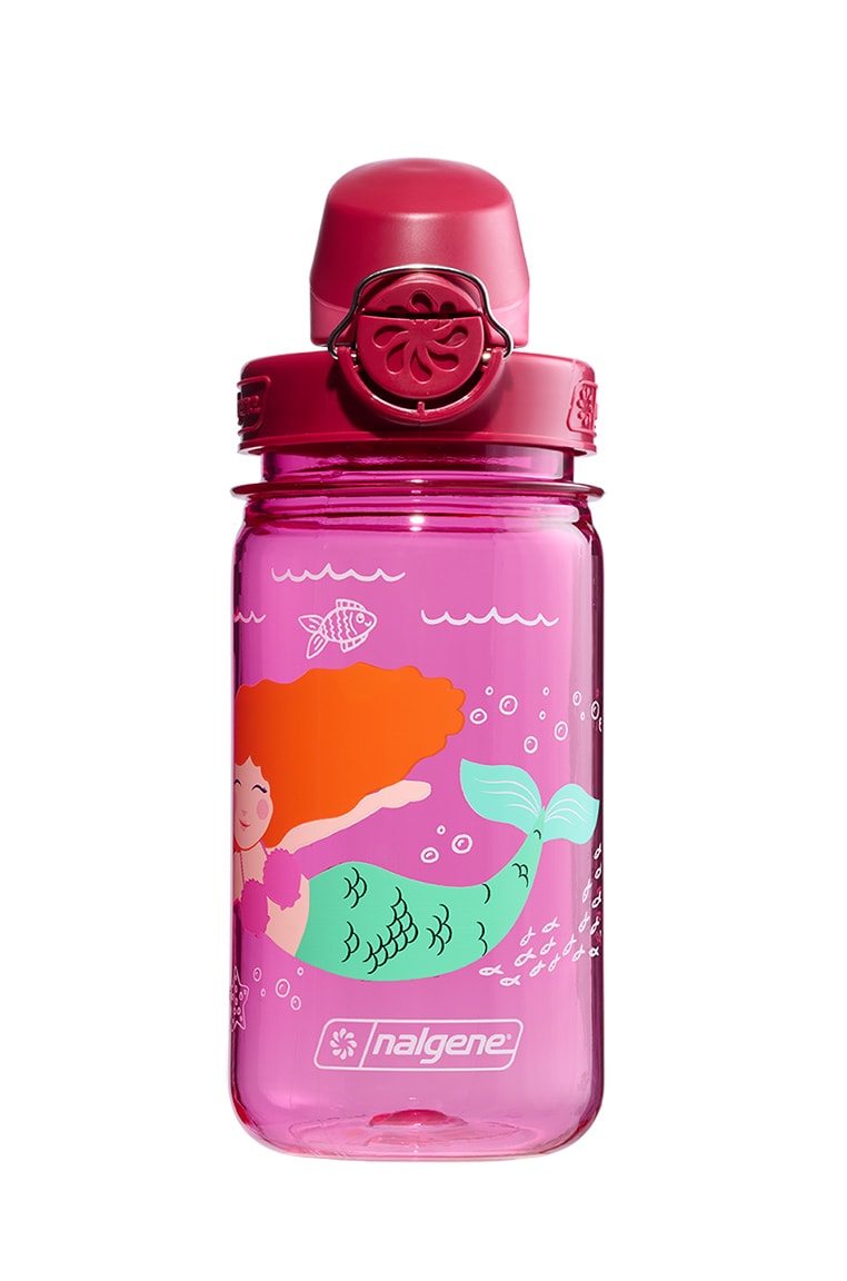 Nalgene product view: 12oz On-The-Fly Kids Lock-Top Bottle with Graphics J8 — 12oz On-The-Fly Kids Lock-Top Bottle with Graphics
