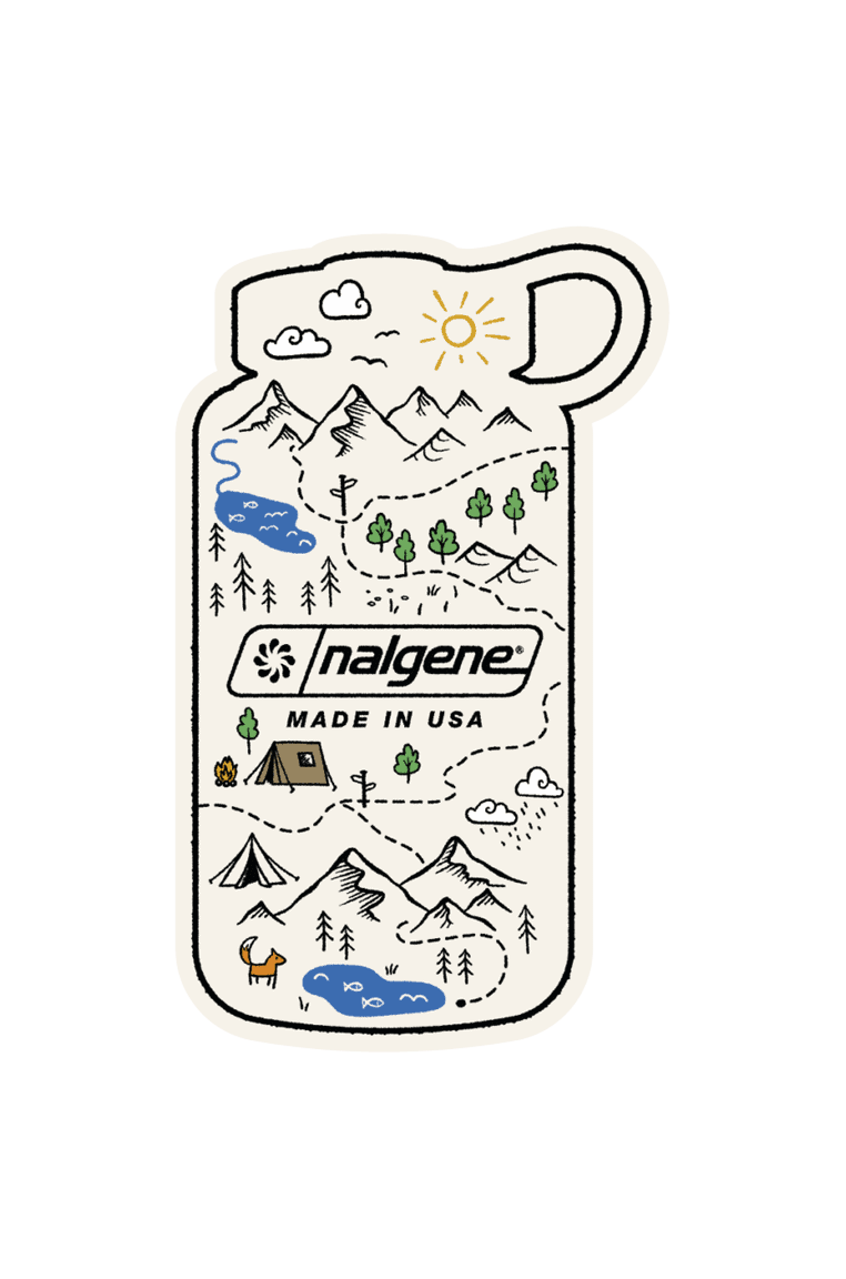 Nalgene Bottle Map Sticker — Nalgene Bottle Map Sticker K7