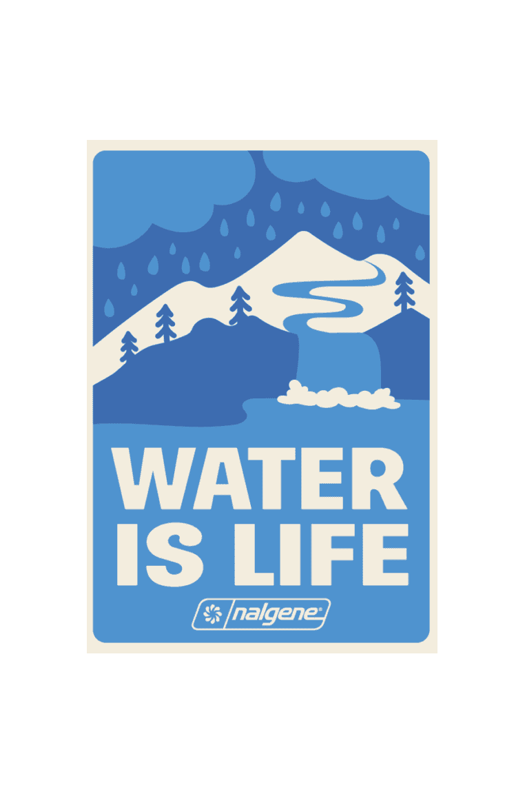 Nalgene product image: Water Is Life Sticker K9 — Water Is Life Sticker