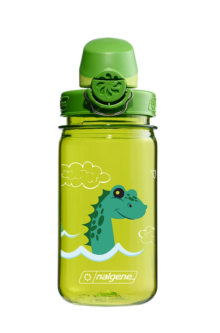 Nalgene product view: 12oz On-The-Fly Kids Lock-Top Bottle with Graphics J8 — 12oz On-The-Fly Kids Lock-Top Bottle with Graphics